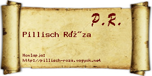 Pillisch Róza névjegykártya